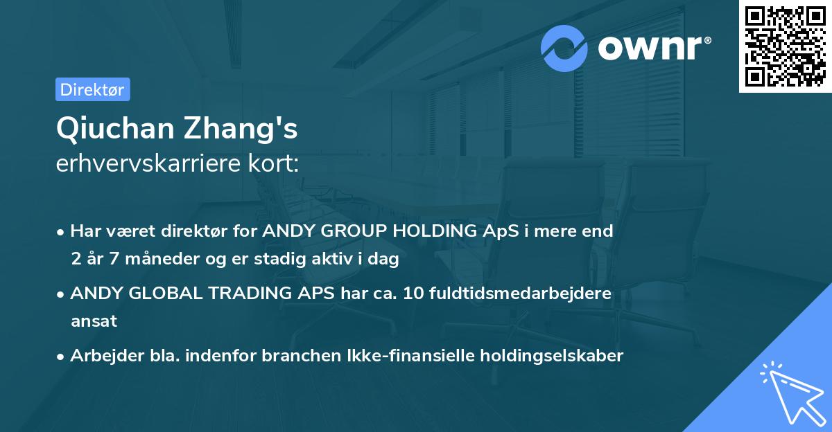 Qiuchan Zhang's erhvervskarriere kort
