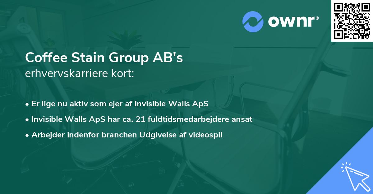 Coffee Stain Group AB's erhvervskarriere kort