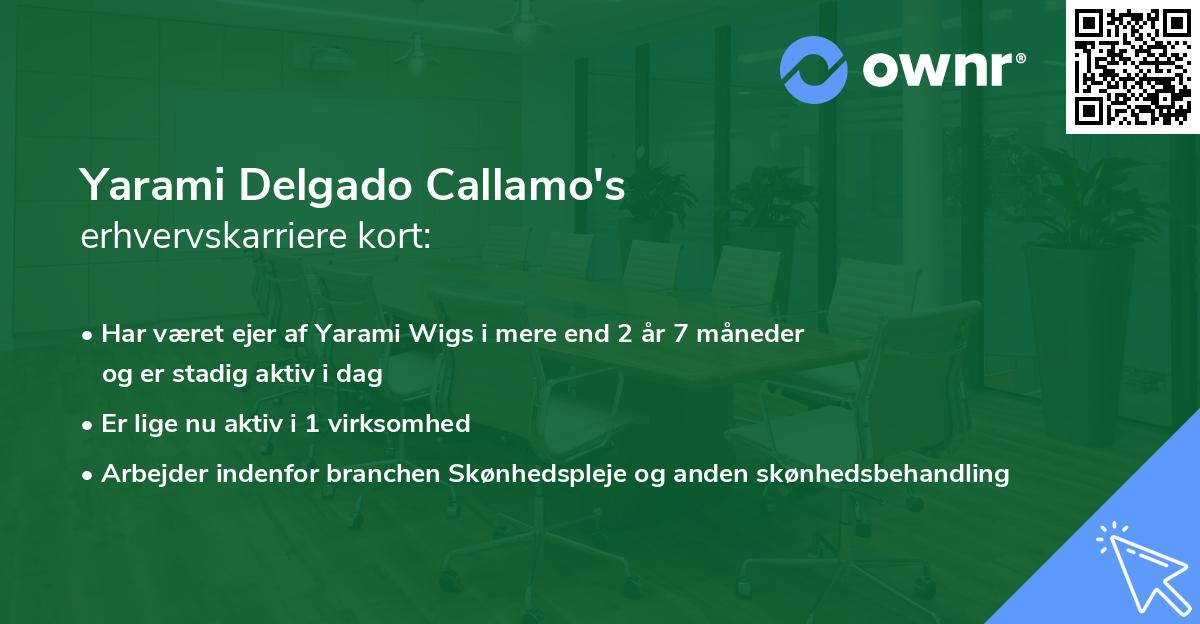 Yarami Delgado Callamo's erhvervskarriere kort
