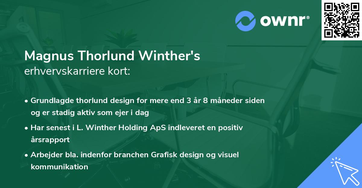 Magnus Thorlund Winther's erhvervskarriere kort
