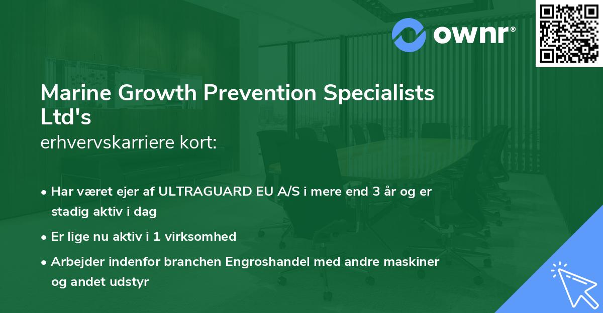 Marine Growth Prevention Specialists Ltd's erhvervskarriere kort