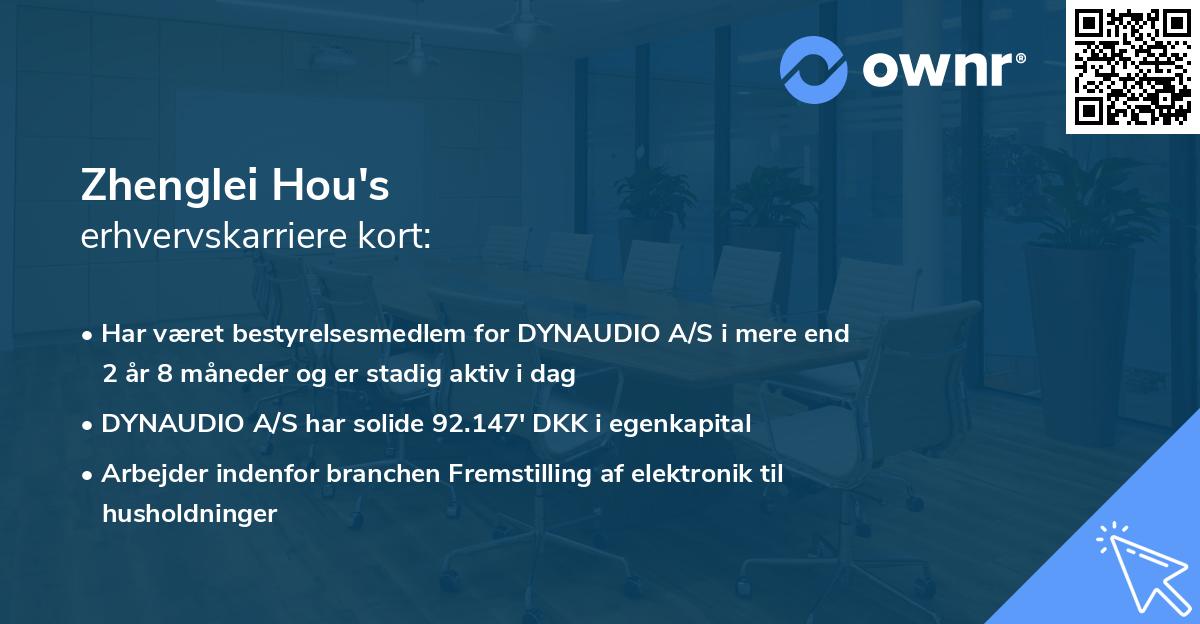 Zhenglei Hou's erhvervskarriere kort