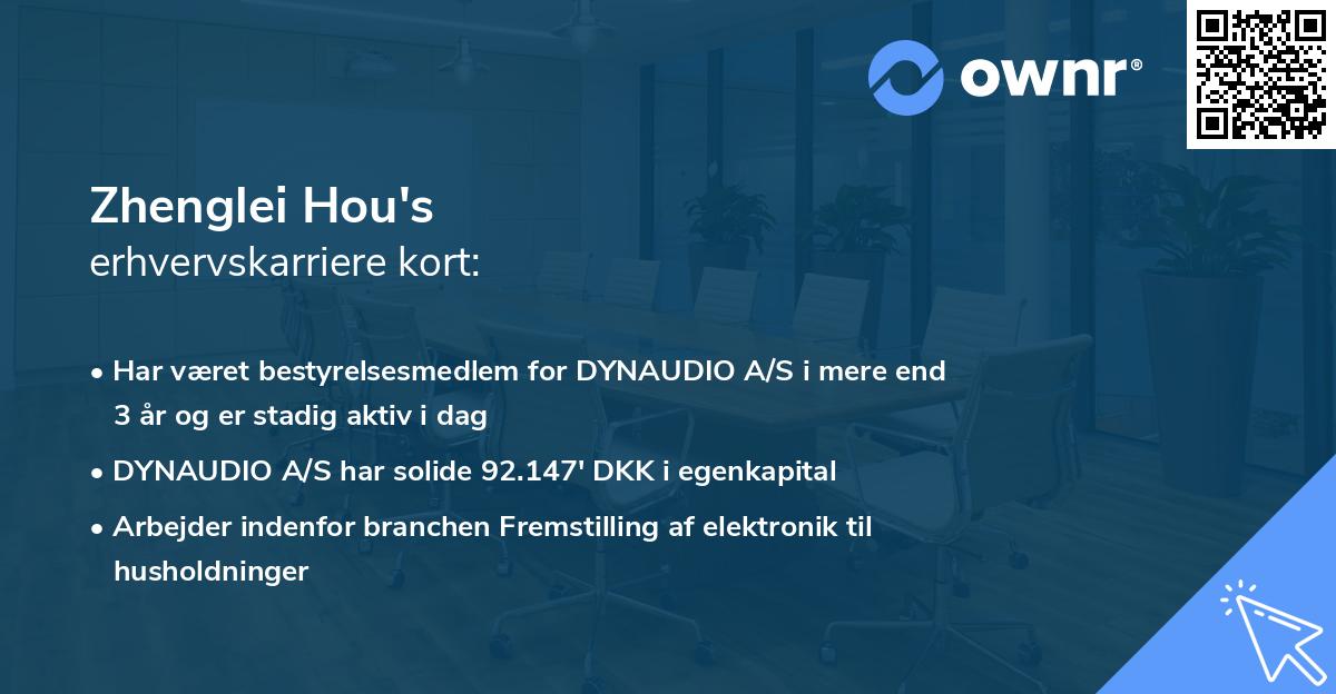 Zhenglei Hou's erhvervskarriere kort