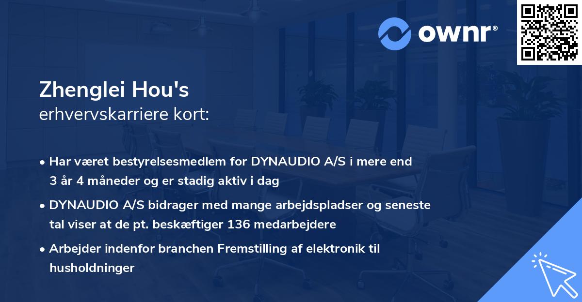 Zhenglei Hou's erhvervskarriere kort