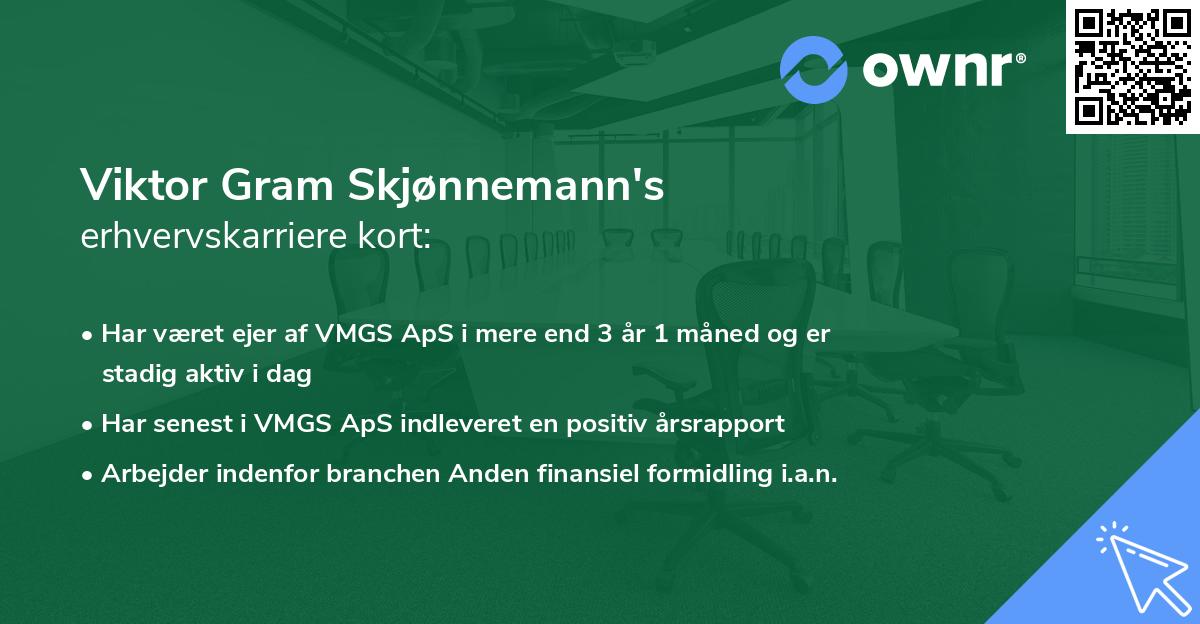 Viktor Gram Skjønnemann's erhvervskarriere kort