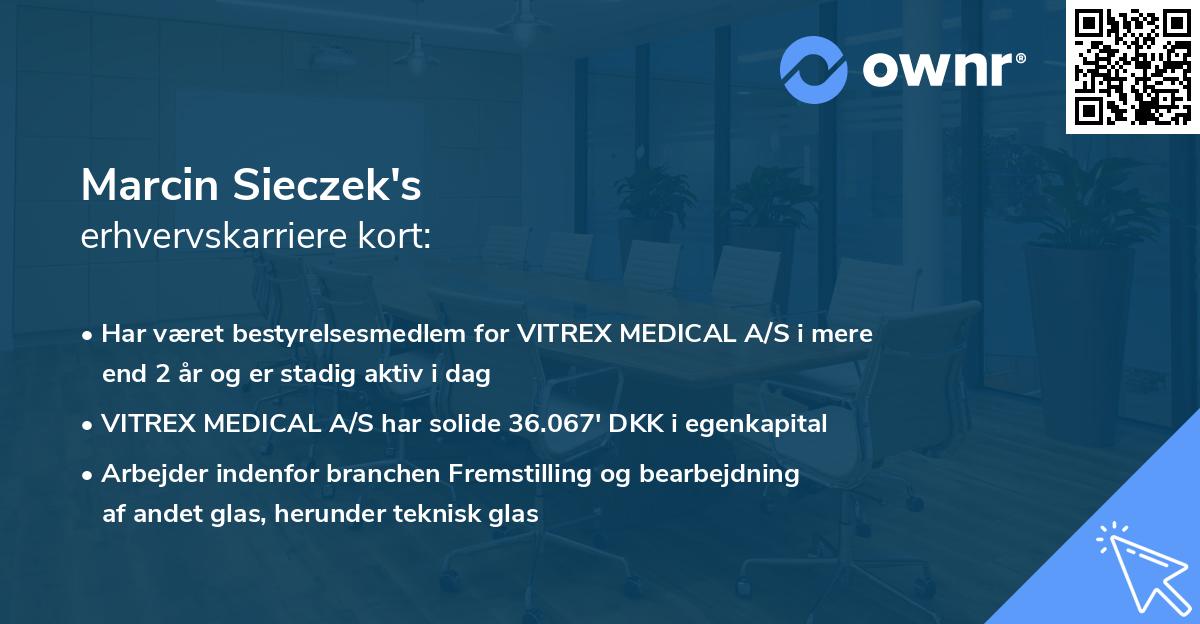 Marcin Sieczek's erhvervskarriere kort