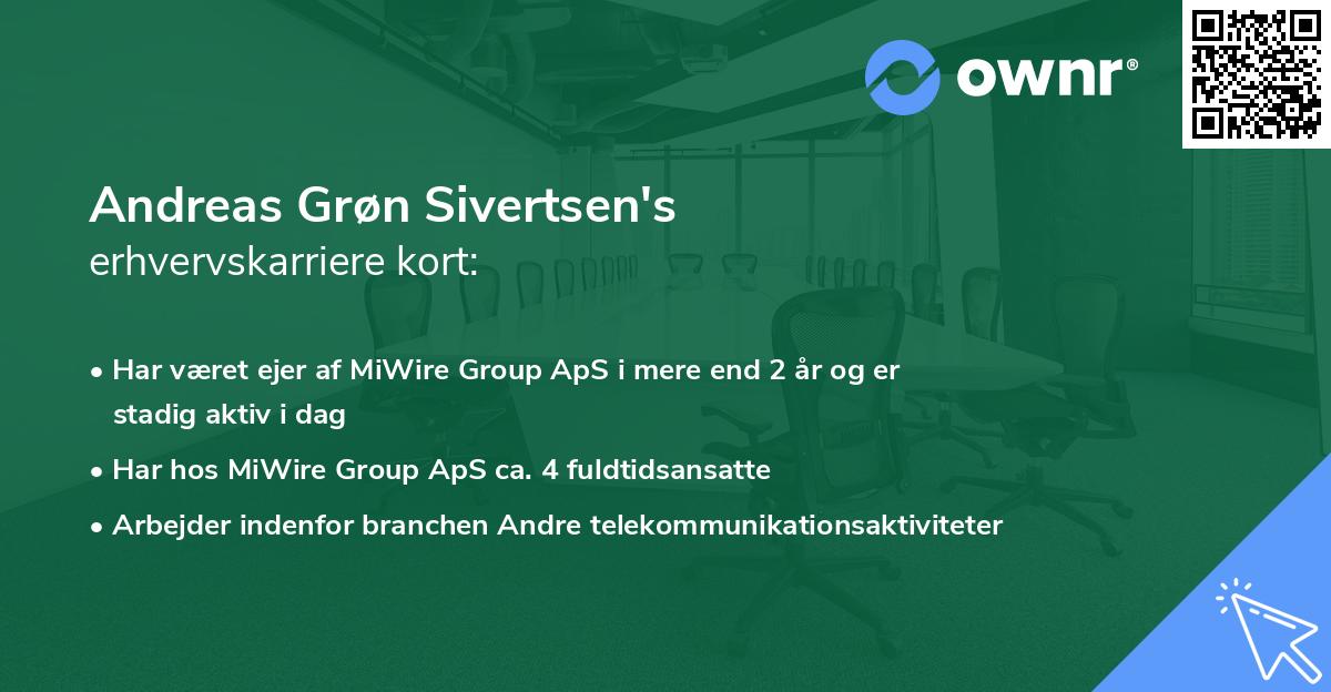 Andreas Grøn Sivertsen's erhvervskarriere kort
