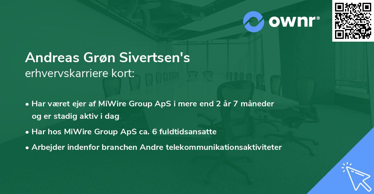Andreas Grøn Sivertsen's erhvervskarriere kort