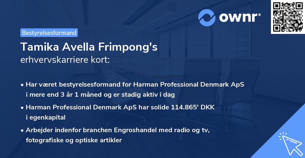Tamika Avella Frimpong's erhvervskarriere kort