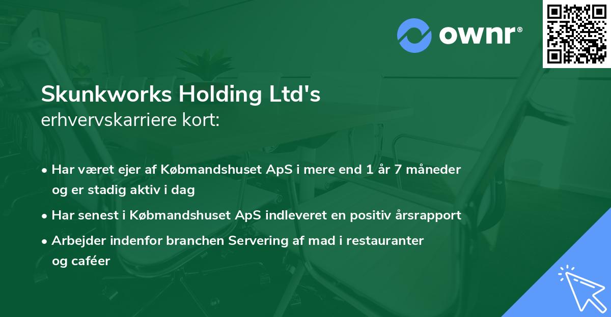 Skunkworks Holding Ltd's erhvervskarriere kort