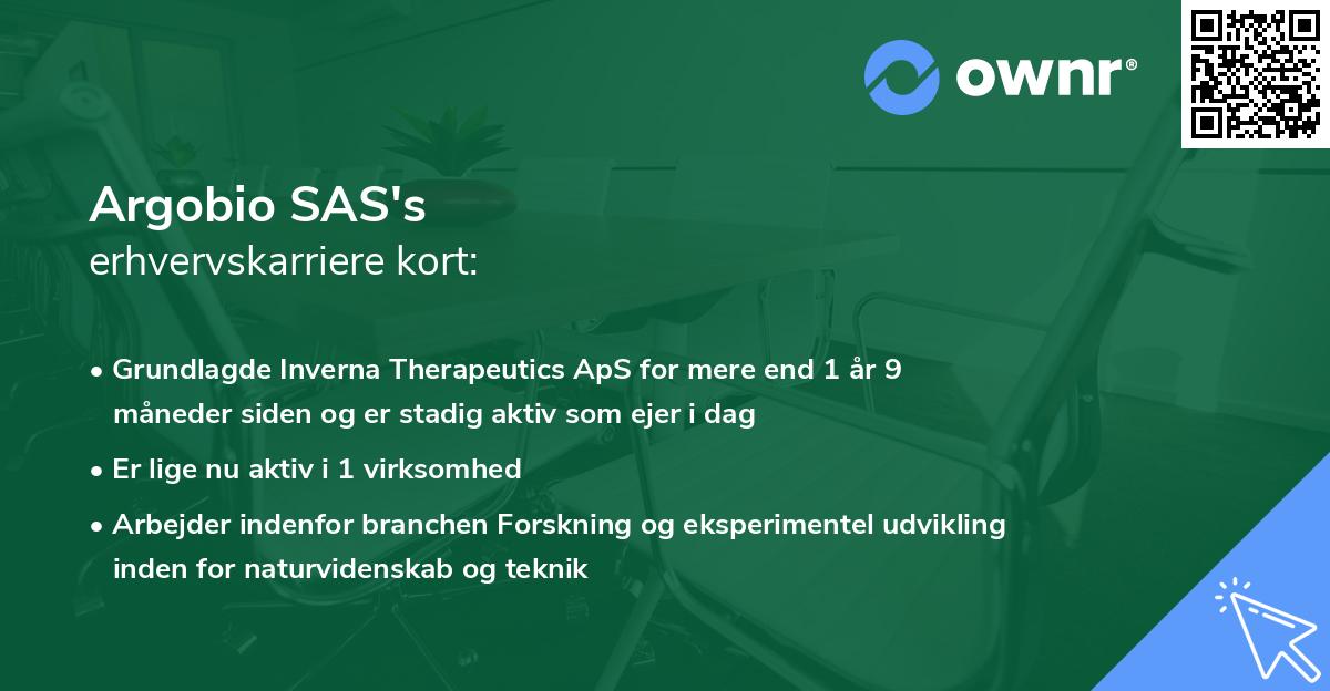 Argobio SAS's erhvervskarriere kort