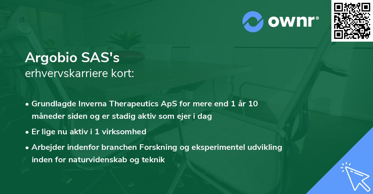 Argobio SAS's erhvervskarriere kort