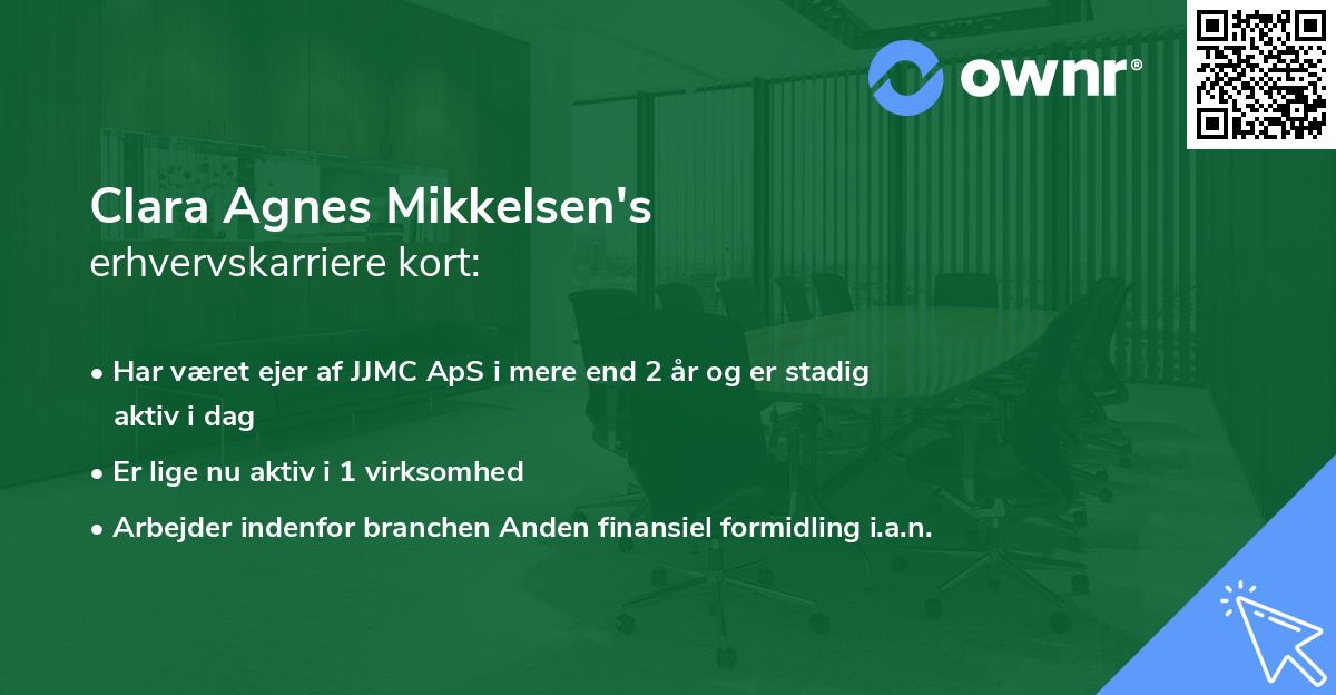 Clara Agnes Mikkelsen's erhvervskarriere kort