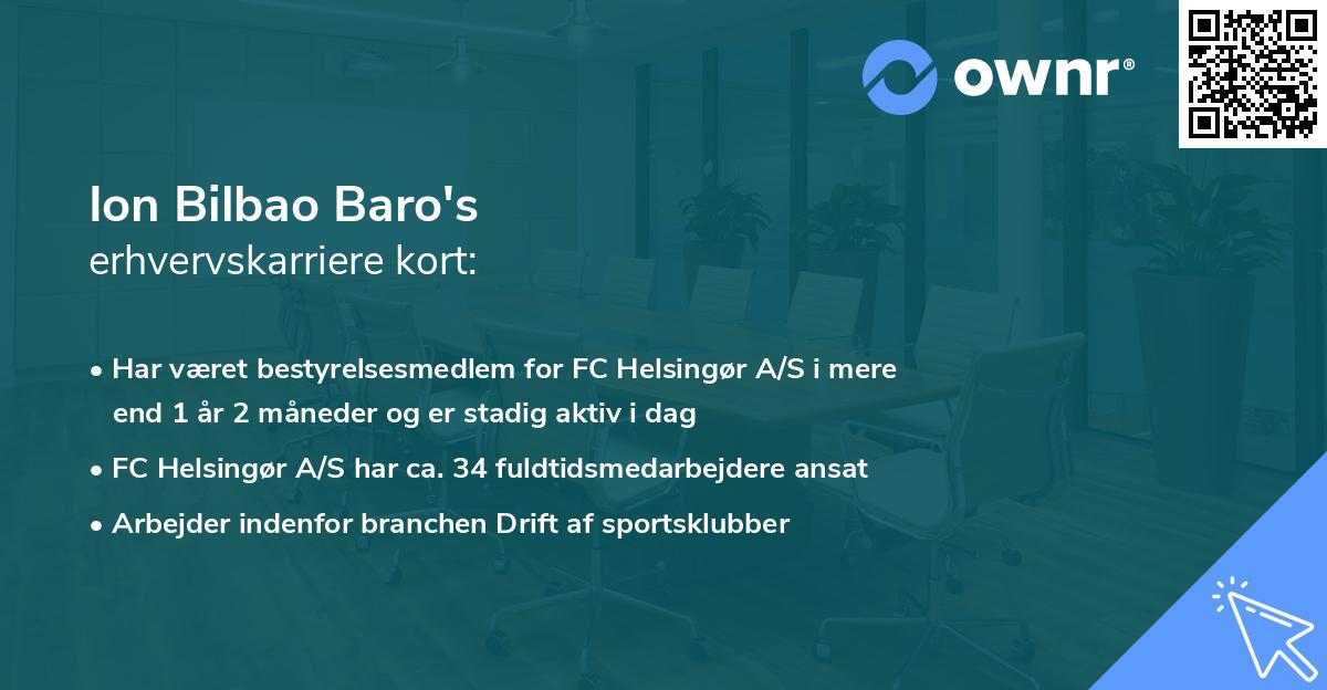 Ion Bilbao Baro's erhvervskarriere kort