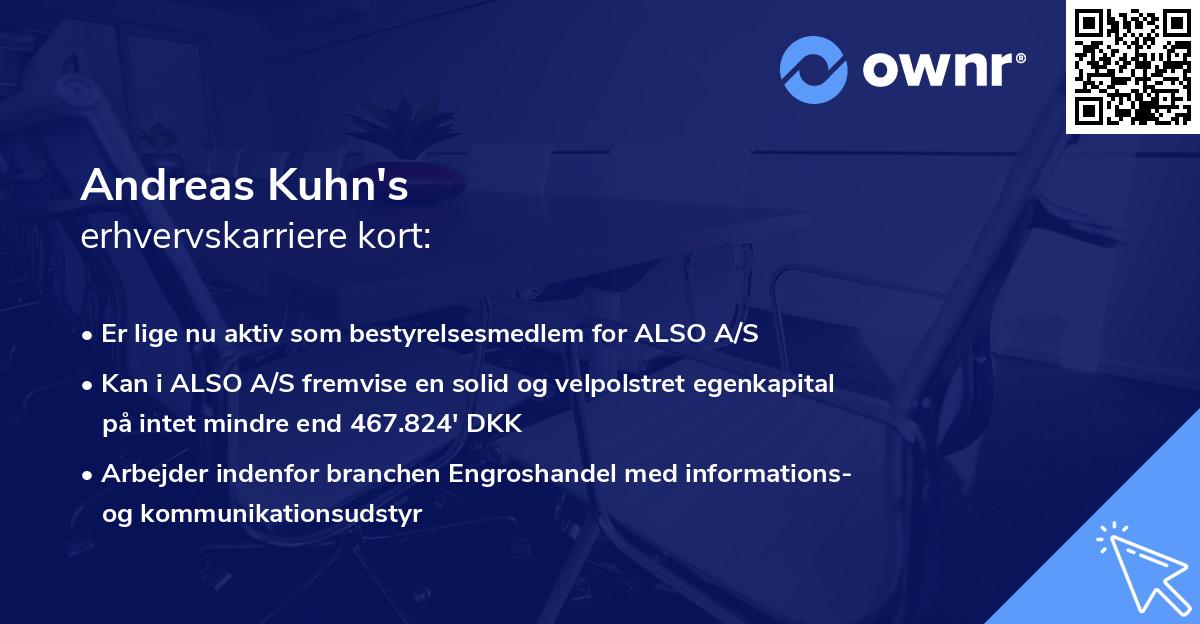 Andreas Kuhn's erhvervskarriere kort