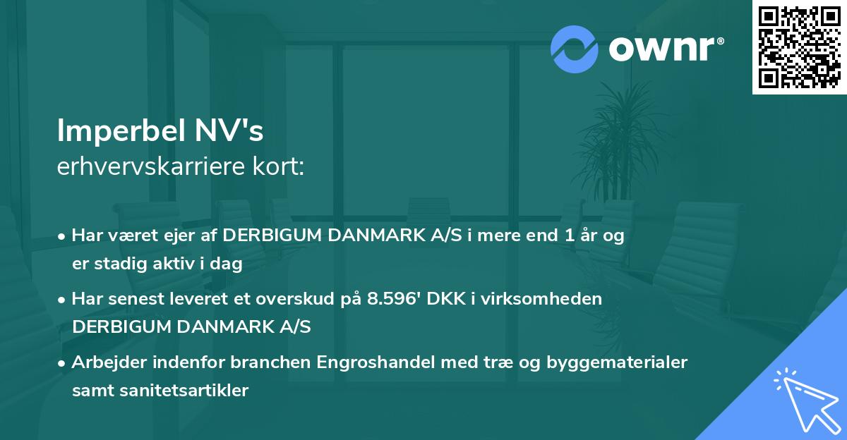 Imperbel NV's erhvervskarriere kort