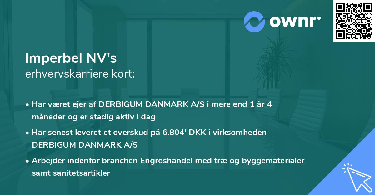 Imperbel NV's erhvervskarriere kort