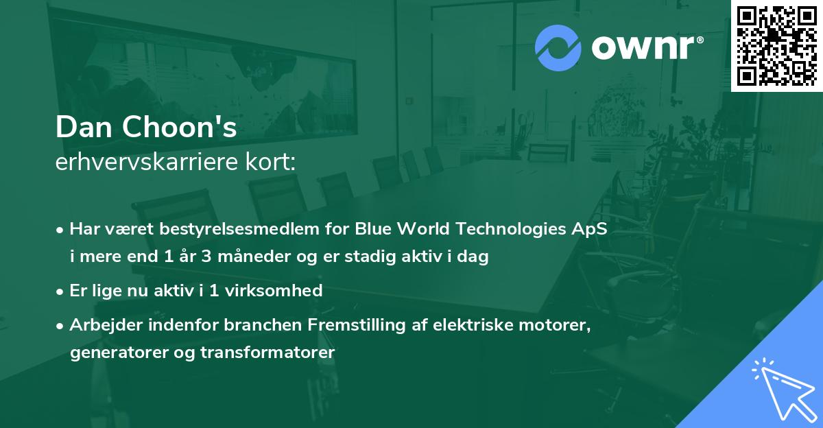 Dan Choon's erhvervskarriere kort