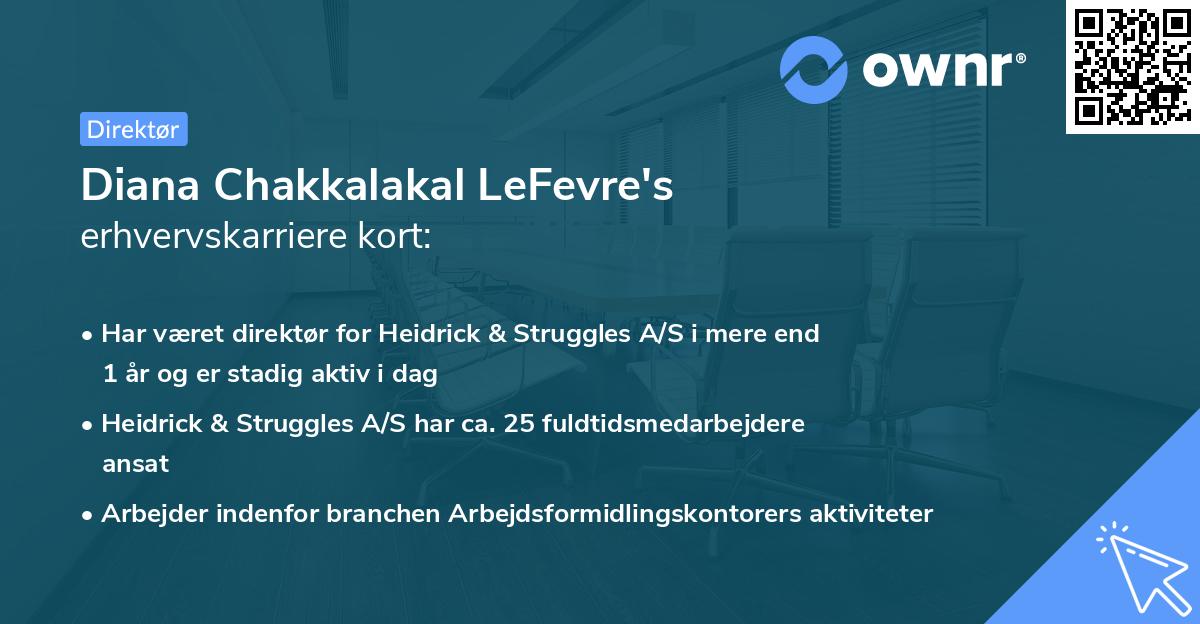 Diana Chakkalakal LeFevre's erhvervskarriere kort
