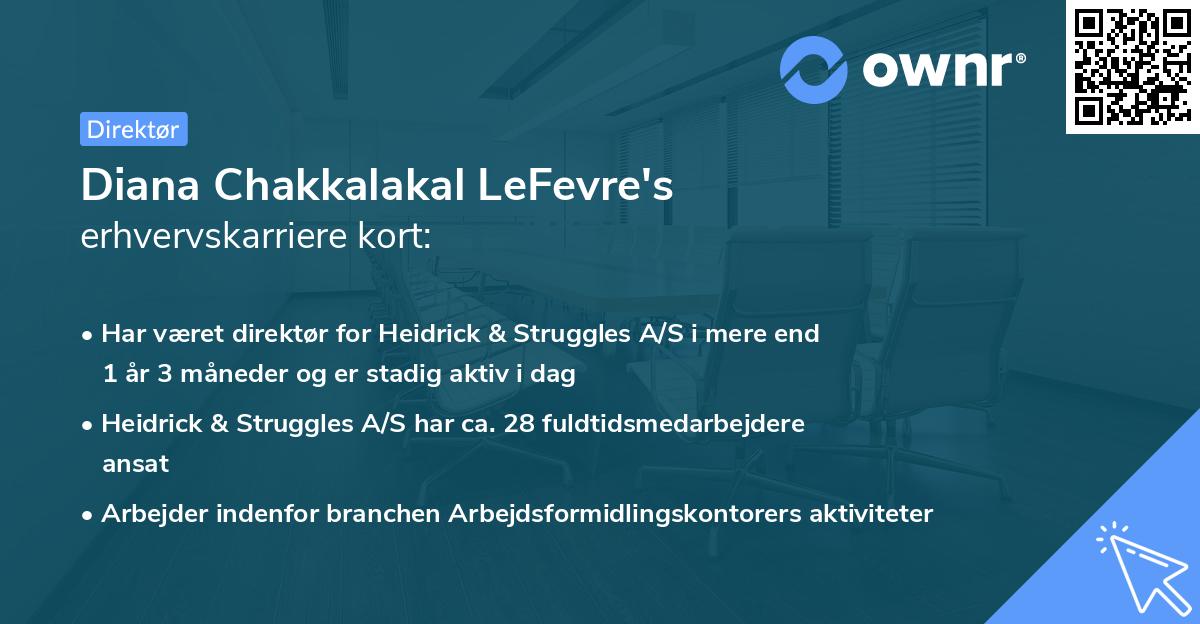 Diana Chakkalakal LeFevre's erhvervskarriere kort