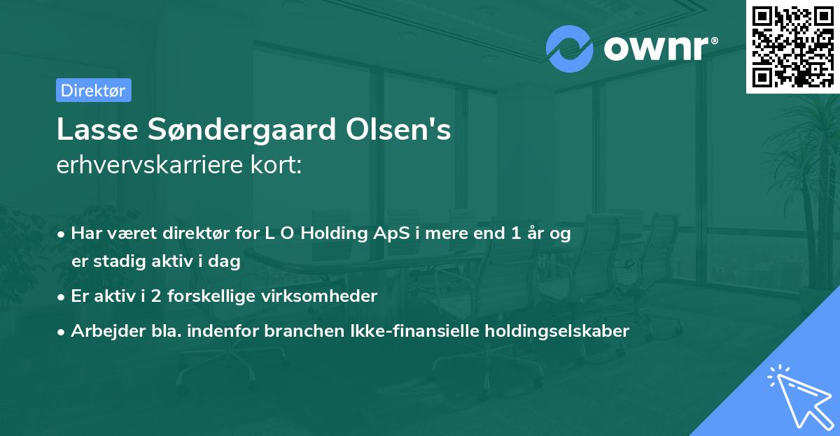 Lasse Søndergaard Olsen's erhvervskarriere kort