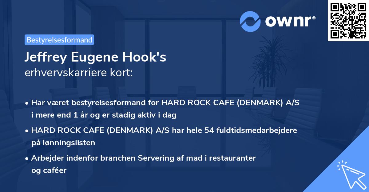 Jeffrey Eugene Hook's erhvervskarriere kort