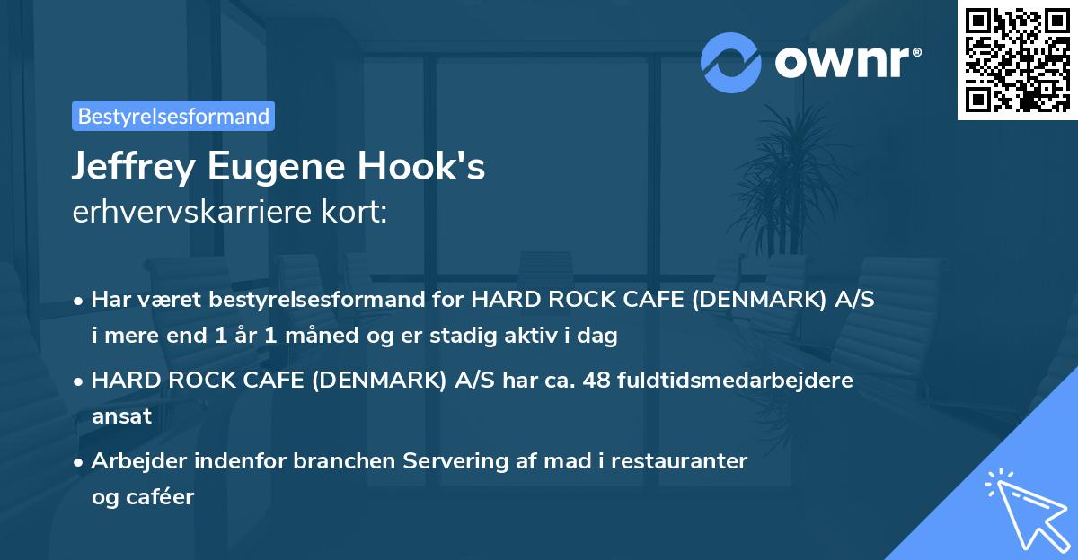 Jeffrey Eugene Hook's erhvervskarriere kort