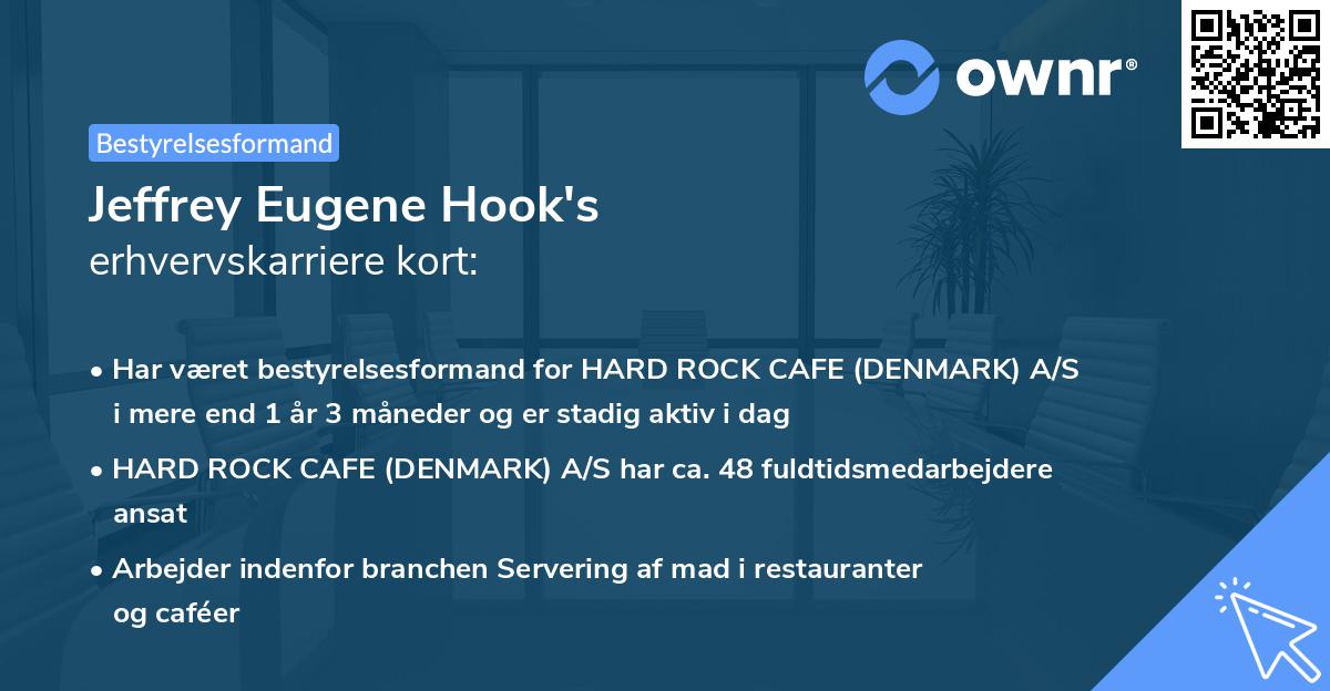 Jeffrey Eugene Hook's erhvervskarriere kort