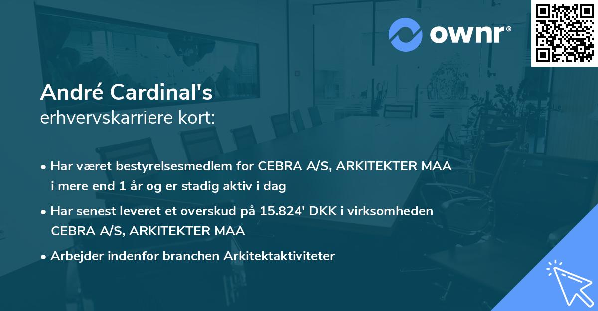 André Cardinal's erhvervskarriere kort
