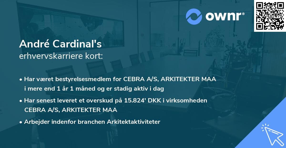 André Cardinal's erhvervskarriere kort