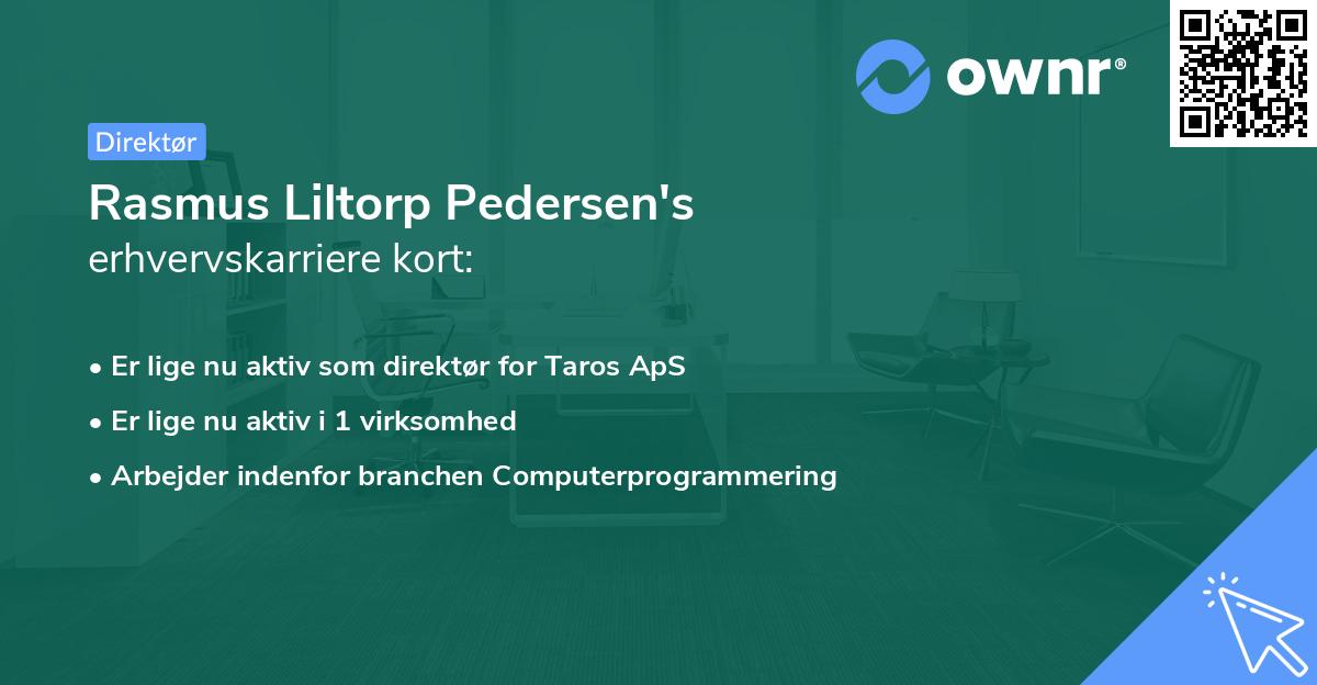 Rasmus Liltorp Pedersen's erhvervskarriere kort