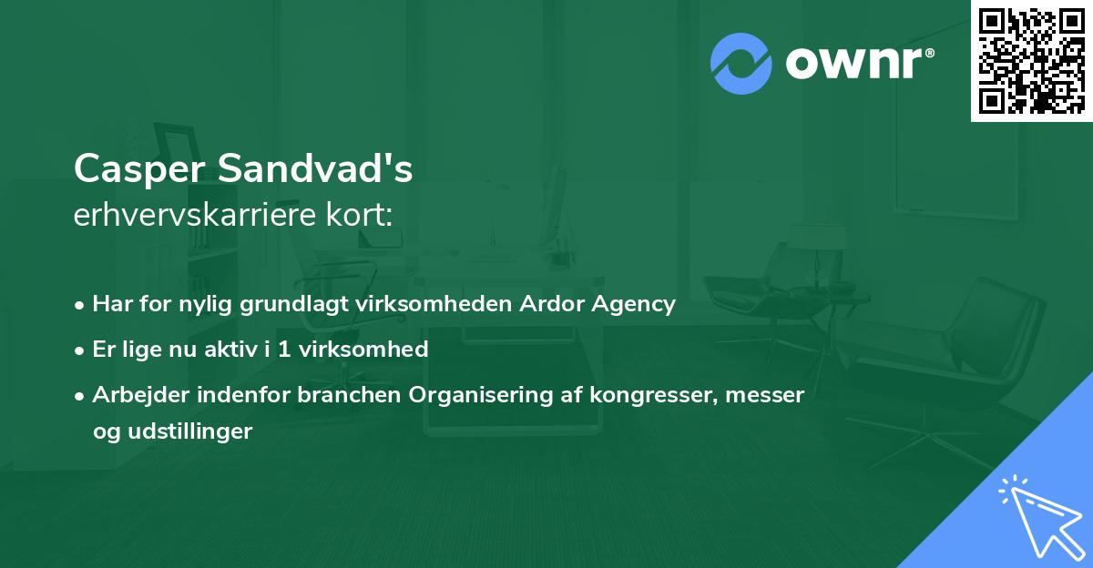 Casper Sandvad's erhvervskarriere kort