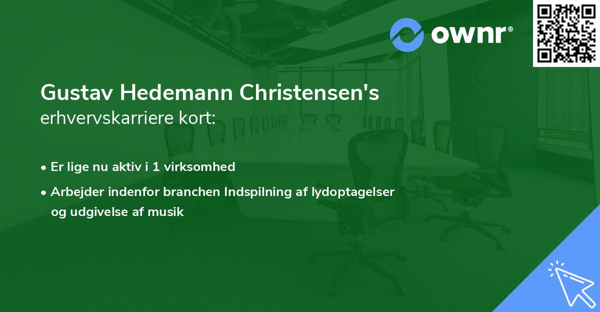 Gustav Hedemann Christensen's erhvervskarriere kort
