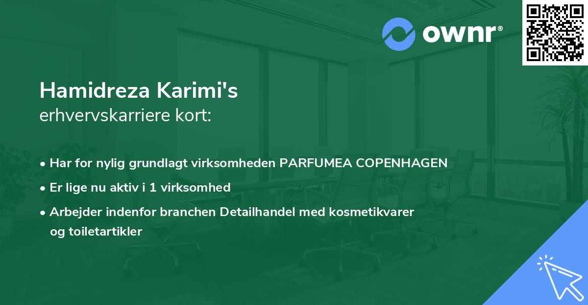 Hamidreza Karimi's erhvervskarriere kort