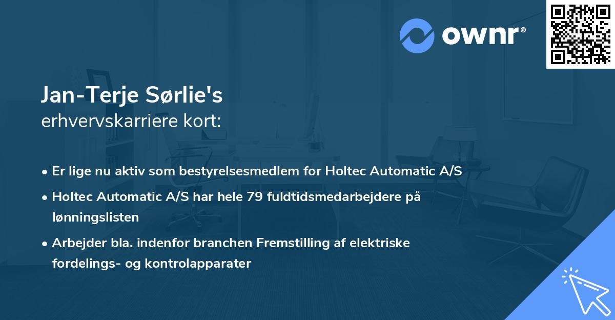 Jan-Terje Sørlie's erhvervskarriere kort
