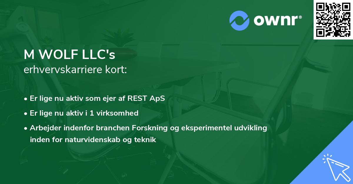 M WOLF LLC's erhvervskarriere kort