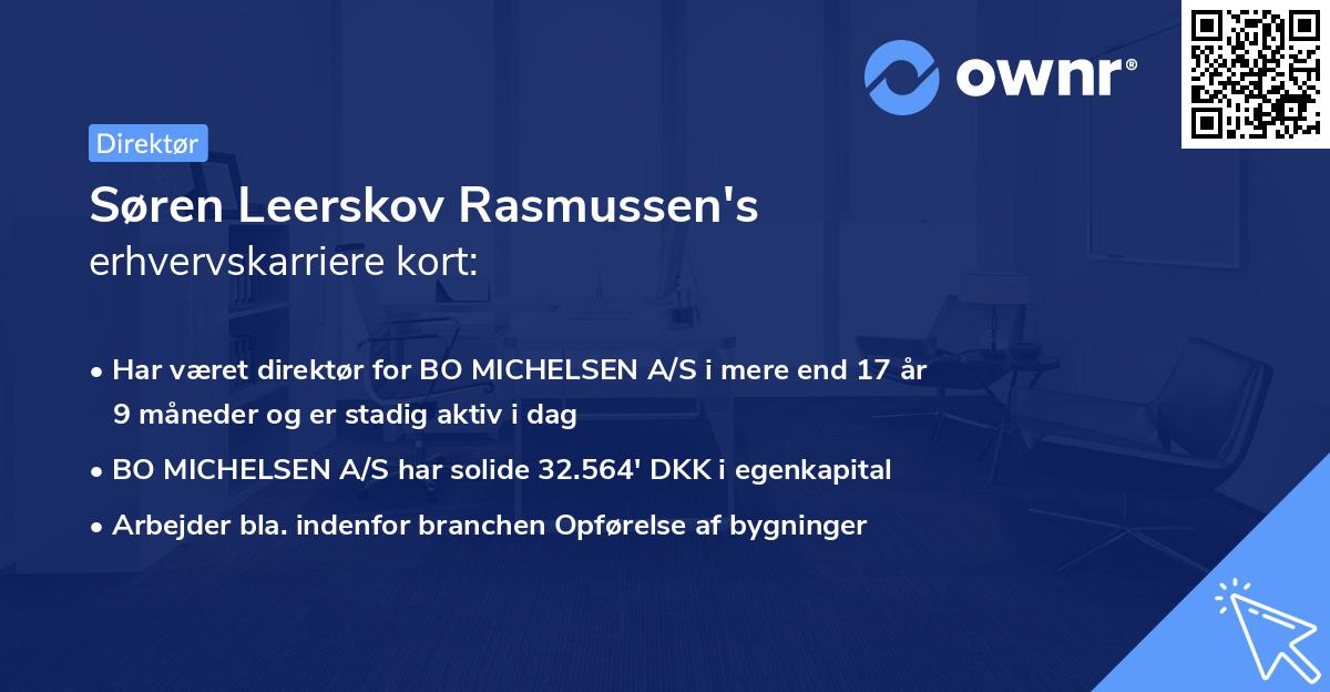 Søren Leerskov Rasmussen's erhvervskarriere kort