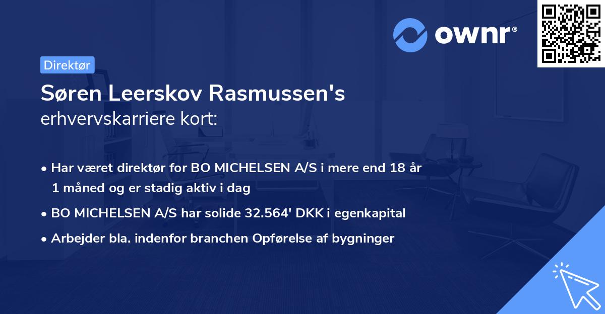 Søren Leerskov Rasmussen's erhvervskarriere kort