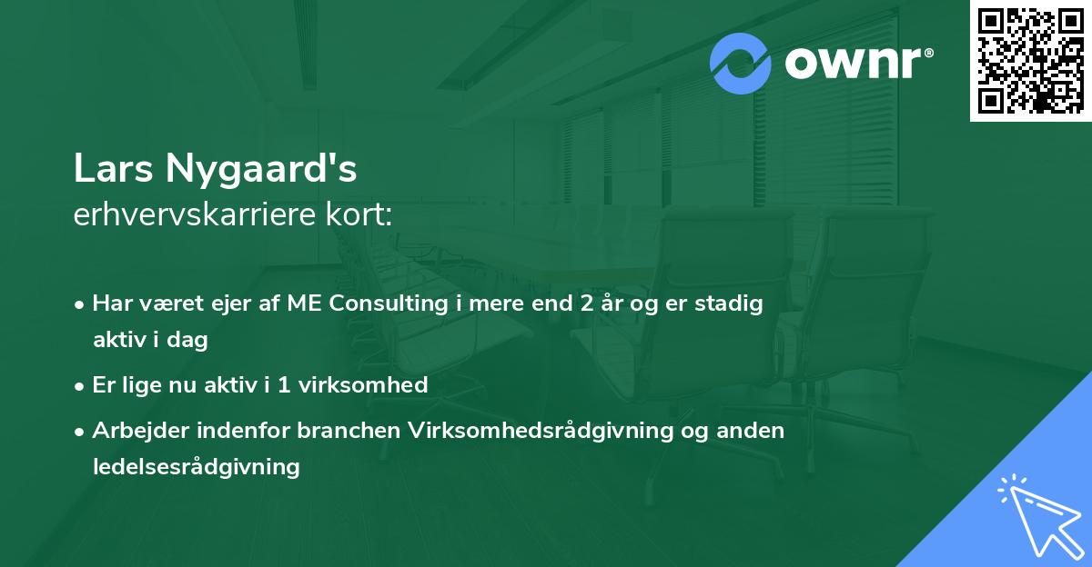 Lars Nygaard's erhvervskarriere kort