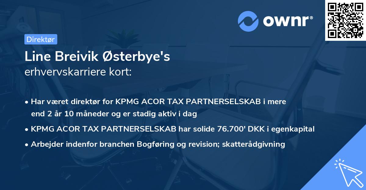 Line Breivik Østerbye's erhvervskarriere kort