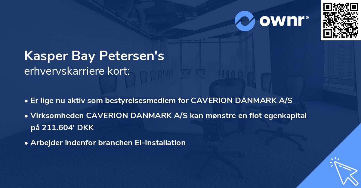 Kasper Bay Petersen's erhvervskarriere kort