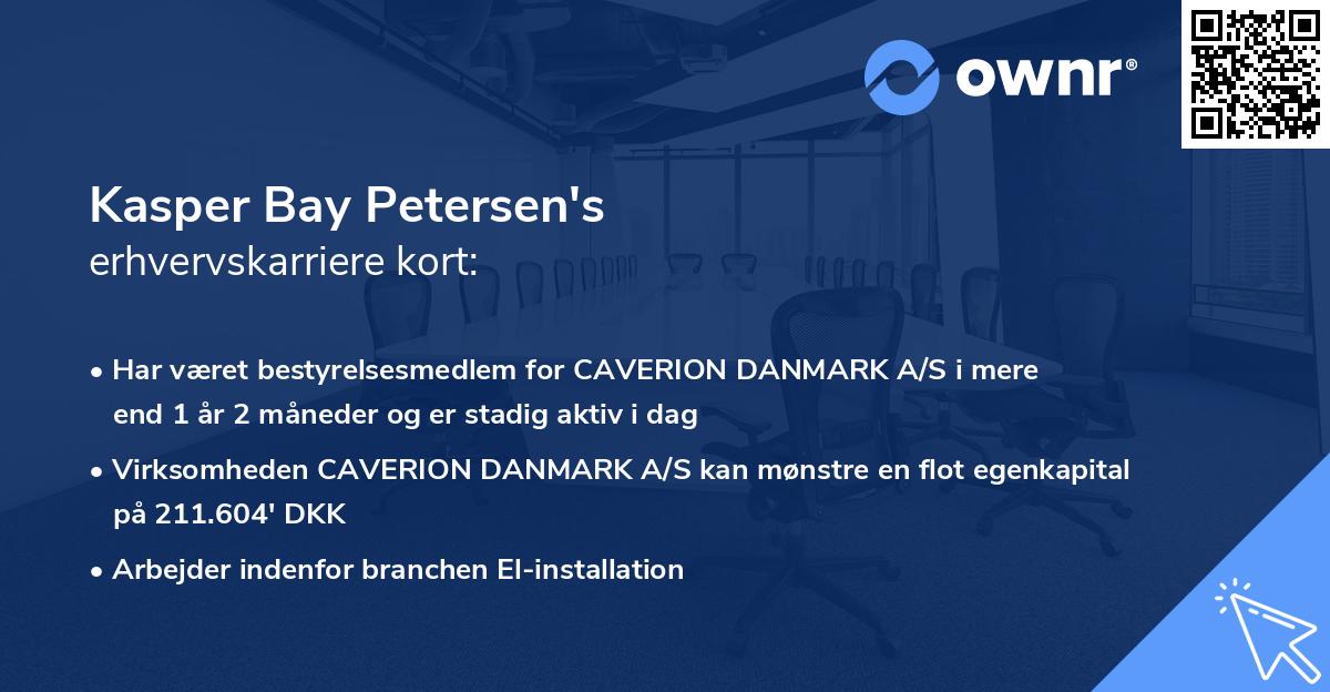 Kasper Bay Petersen's erhvervskarriere kort