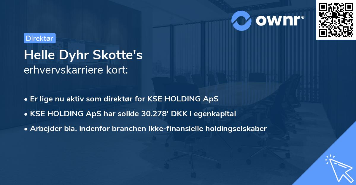 Helle Dyhr Skotte's erhvervskarriere kort