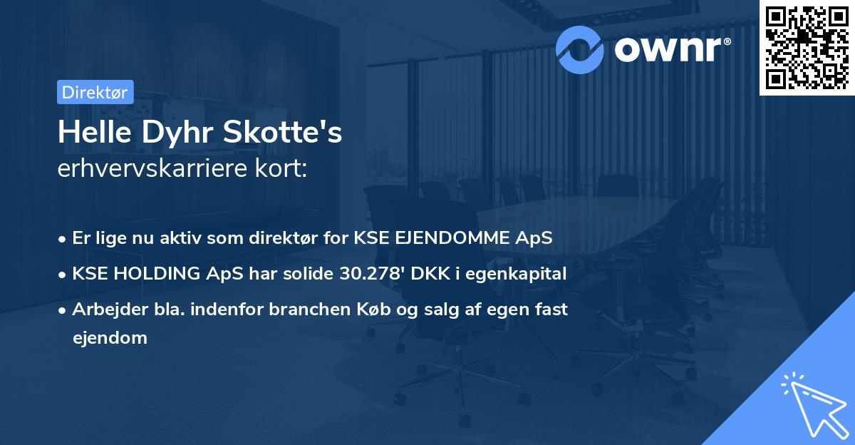 Helle Dyhr Skotte's erhvervskarriere kort