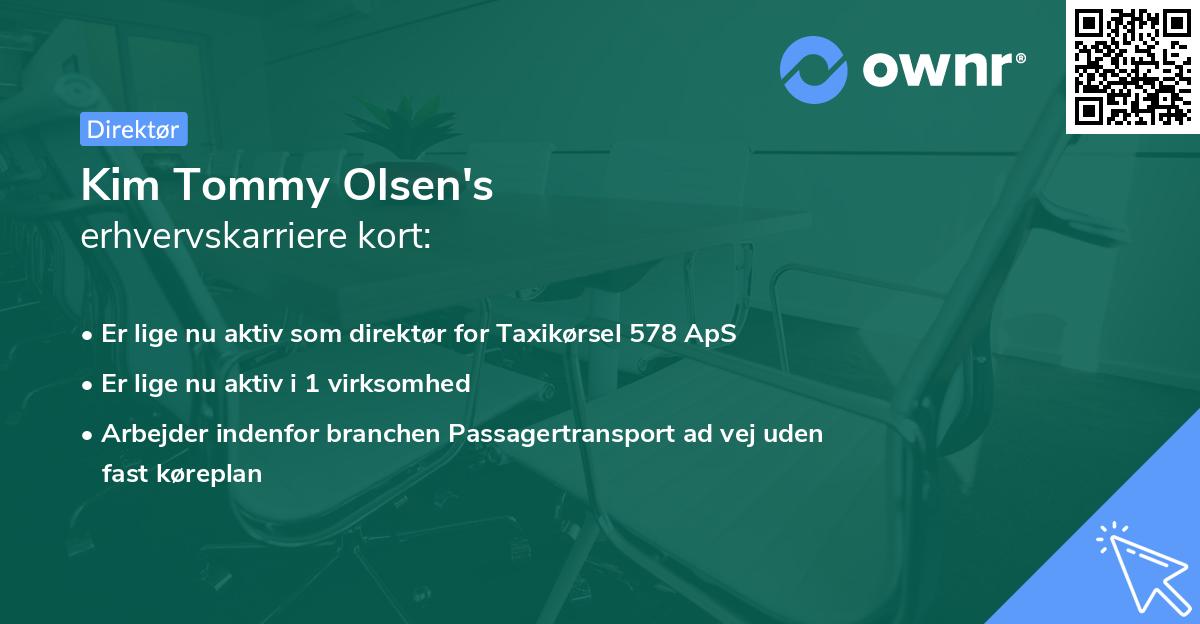 Kim Tommy Olsen's erhvervskarriere kort