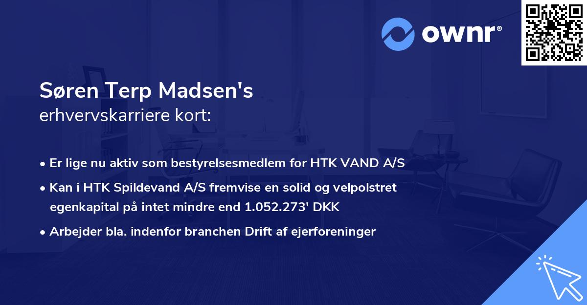 Søren Terp Madsen's erhvervskarriere kort