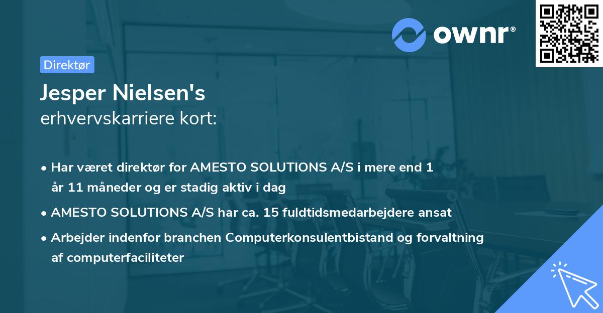 Jesper Nielsen's erhvervskarriere kort