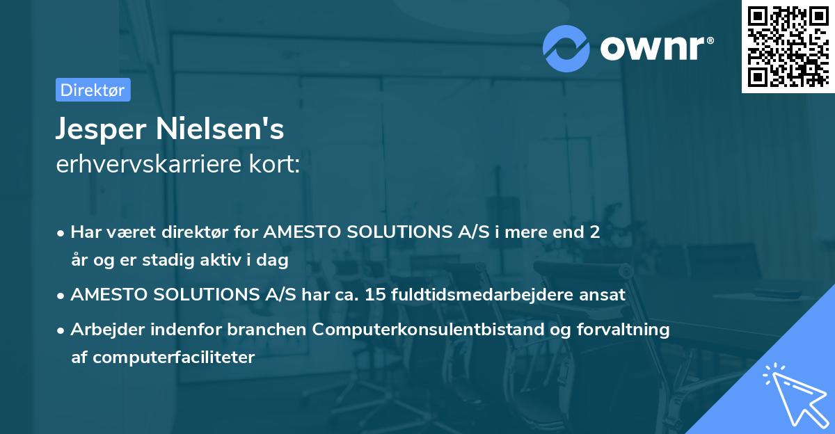Jesper Nielsen's erhvervskarriere kort