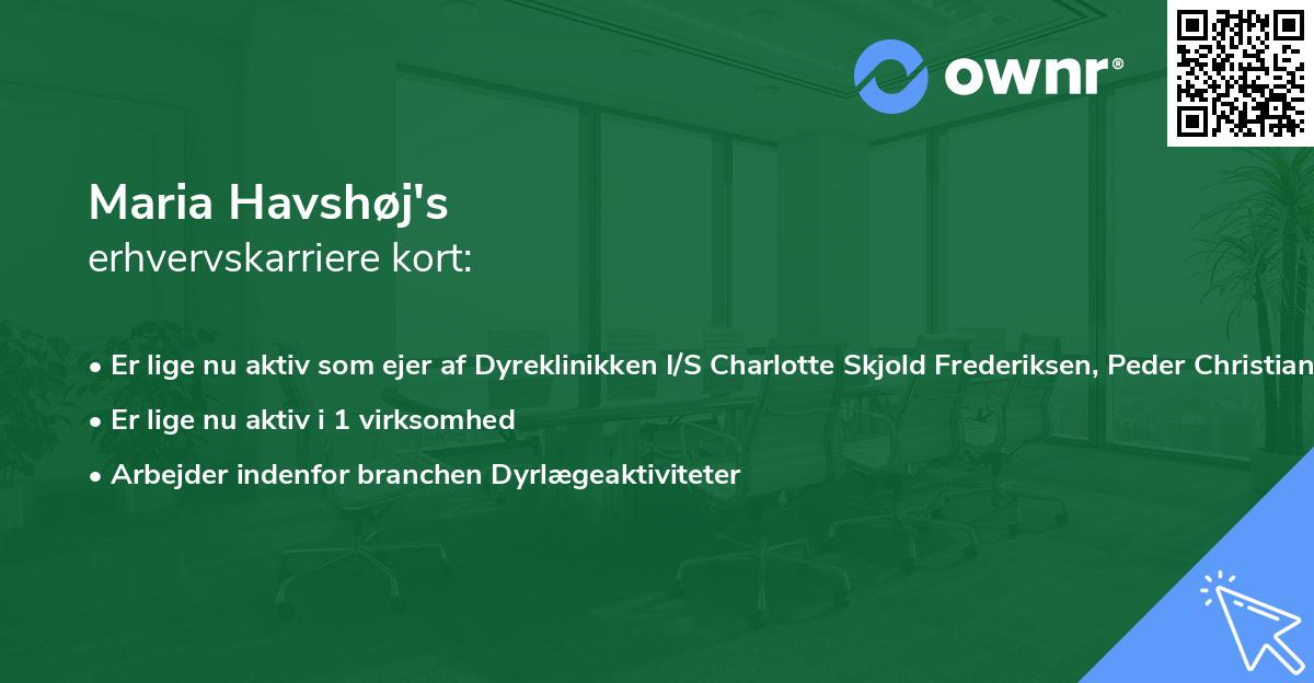 Maria Havshøj's erhvervskarriere kort