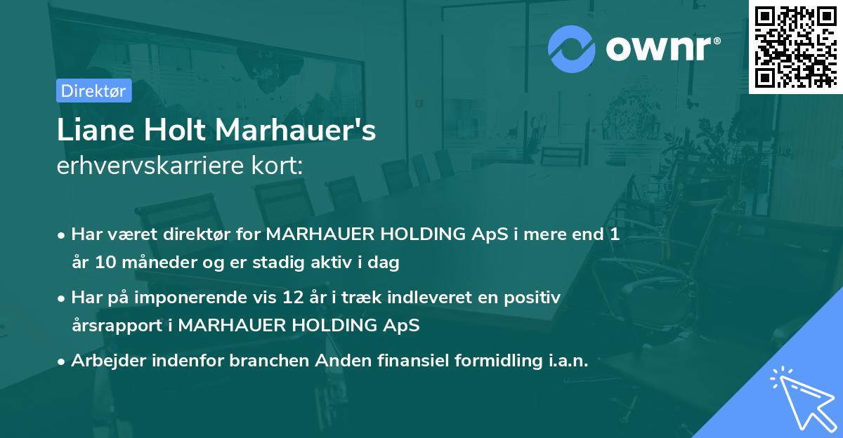 Liane Holt Marhauer's erhvervskarriere kort
